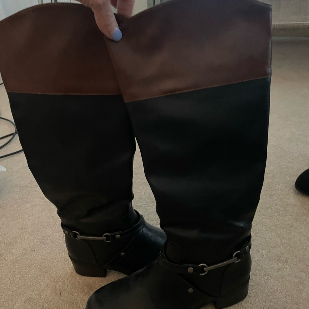 Brown and Black Boots. Hardly worn.